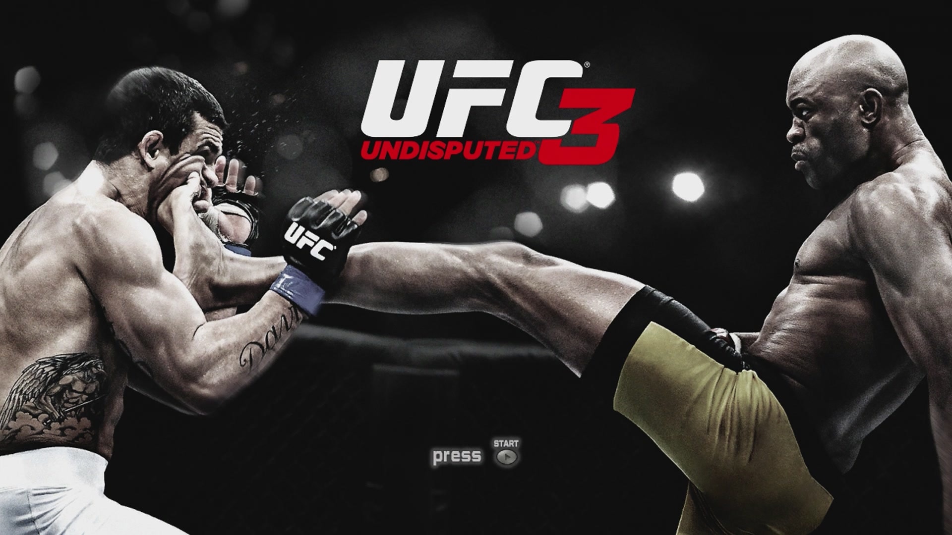 UFC Undisputed 3 title screen for Xbox 360
